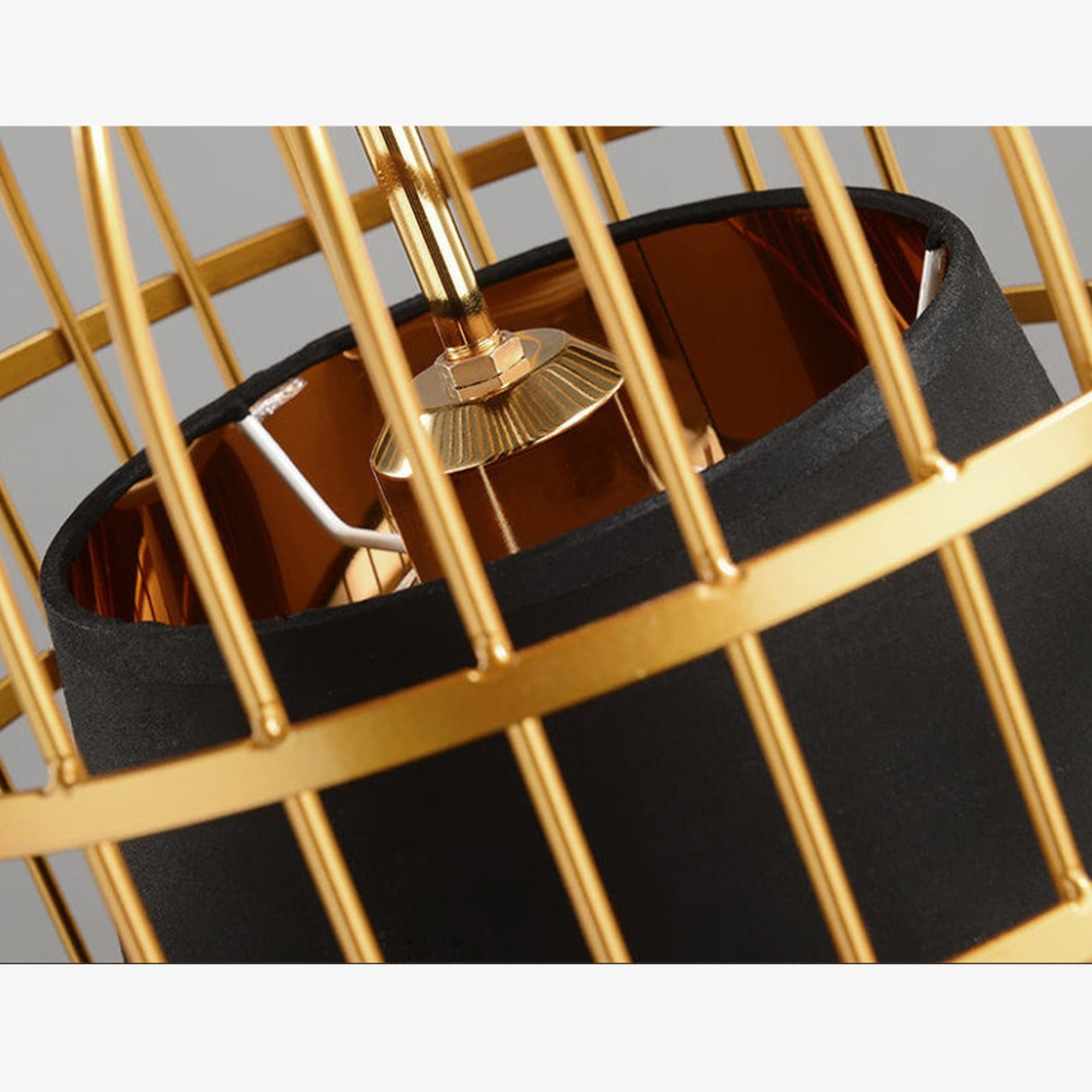 Modern Gold Birdcage Pendant Light - Art Deco Tiered Metal Pendant Lights