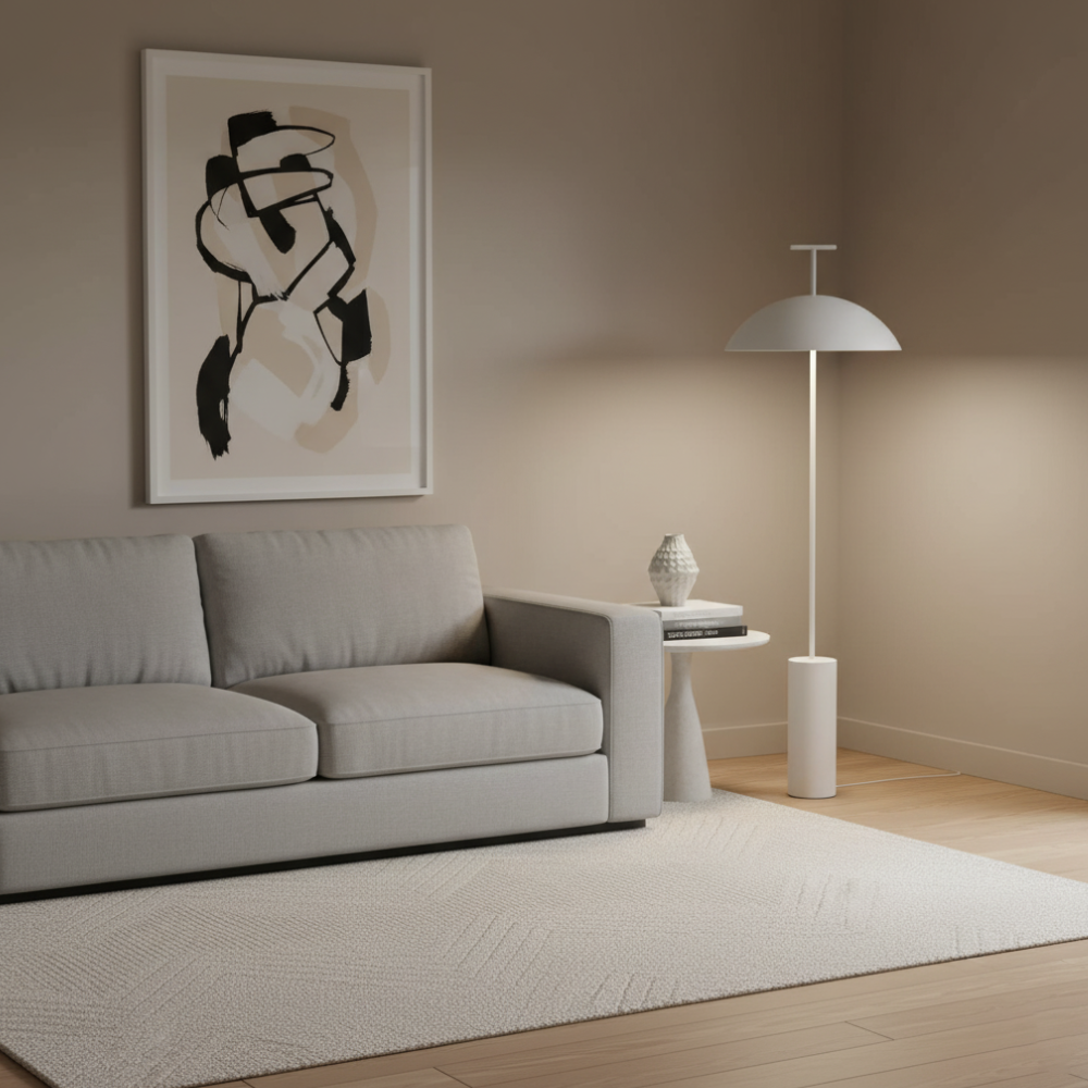 Modern Floor Lamp for Living Room Sofa and Bedroom Corner - Geometric Design