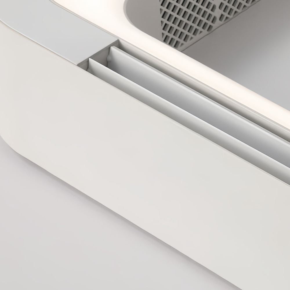 Ceiling Fan with Light and Bladeless Internal Ventilation - High-Modern Style