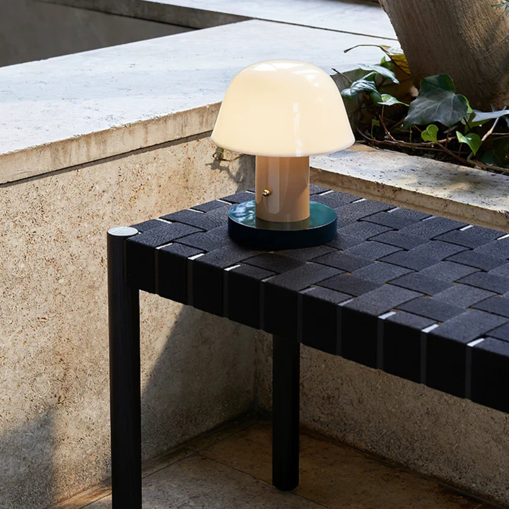 LED Table Lamp with USB Port and Touch Dimmer - Mid Century Danish Style