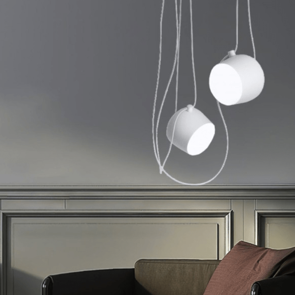Moderne Drapierte Glocken-Pendelleuchte – Mehrfachkabel Verstellbare Pendelleuchten