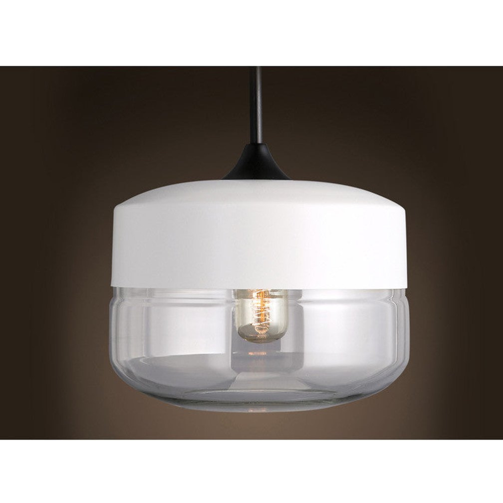 Modern Smoky & Clear Glass Pendant Light - Geometric Glass Pendant Lights