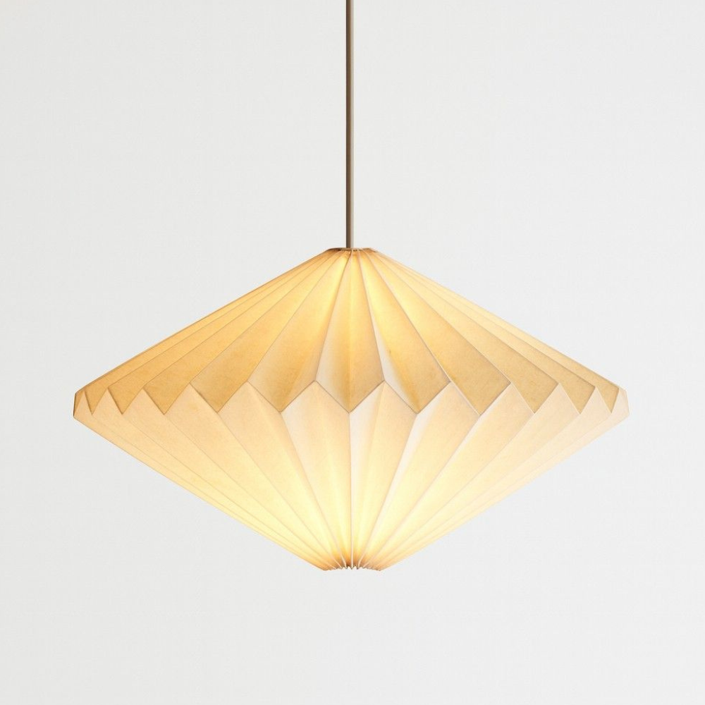 Scandinavian Pleated Paper Pendant Light - Modern Origami Hanging Lamp