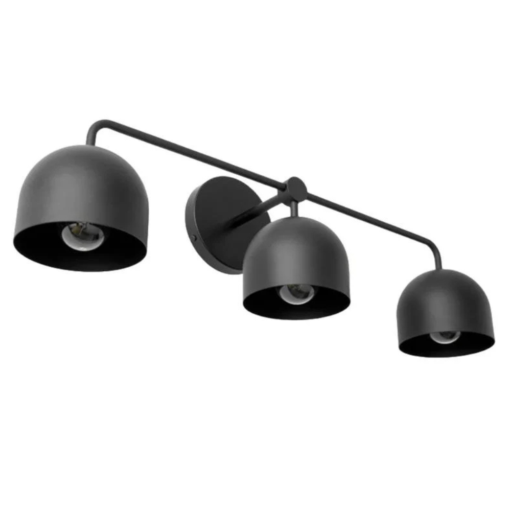 Luminaires de salle de bain au-dessus du miroir avec cadre métallique - Moderne du milieu du siècle