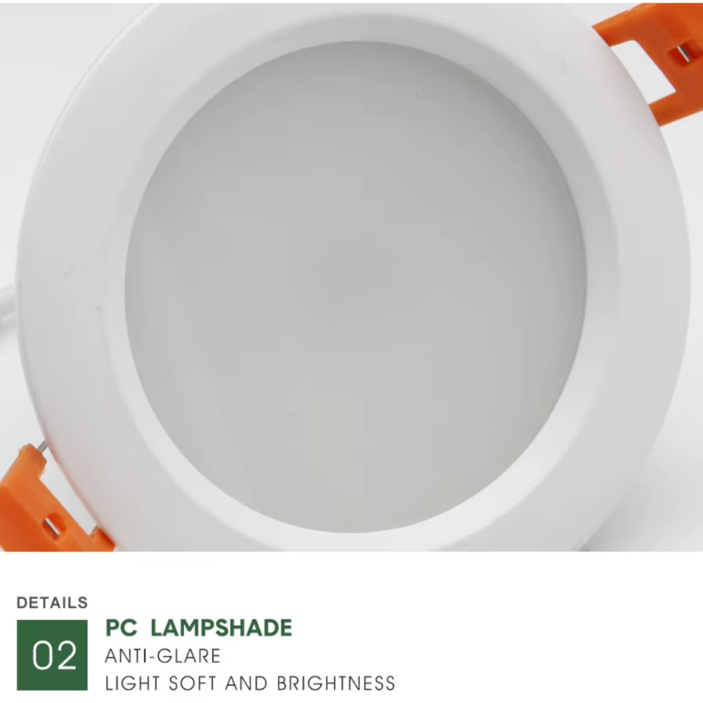 LED-Einbauleuchte mit 120-Grad-Weitwinkelstrahl für Küche und Bad
