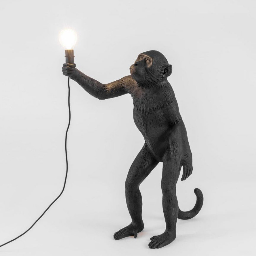 Verspielte Affen-Tischlampe – Skulpturale Tierkunst Schreibtischleuchte