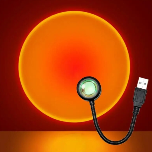 LED-Sonnenuntergangslampe mit 13 Farbmodi – Tragbar, Modern für Fotografie