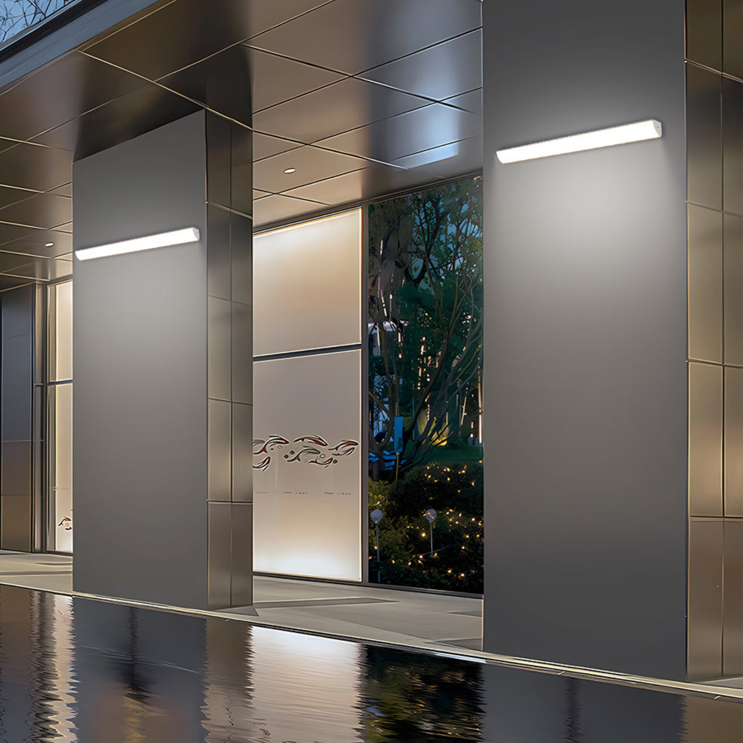 Modern Linear Beam Outdoor LED Wall Light