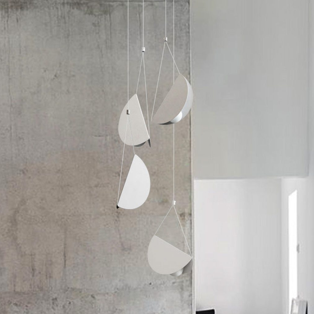 Modern Artistic Multi-Head Chandelier Light - Floating Curved Hanging Light