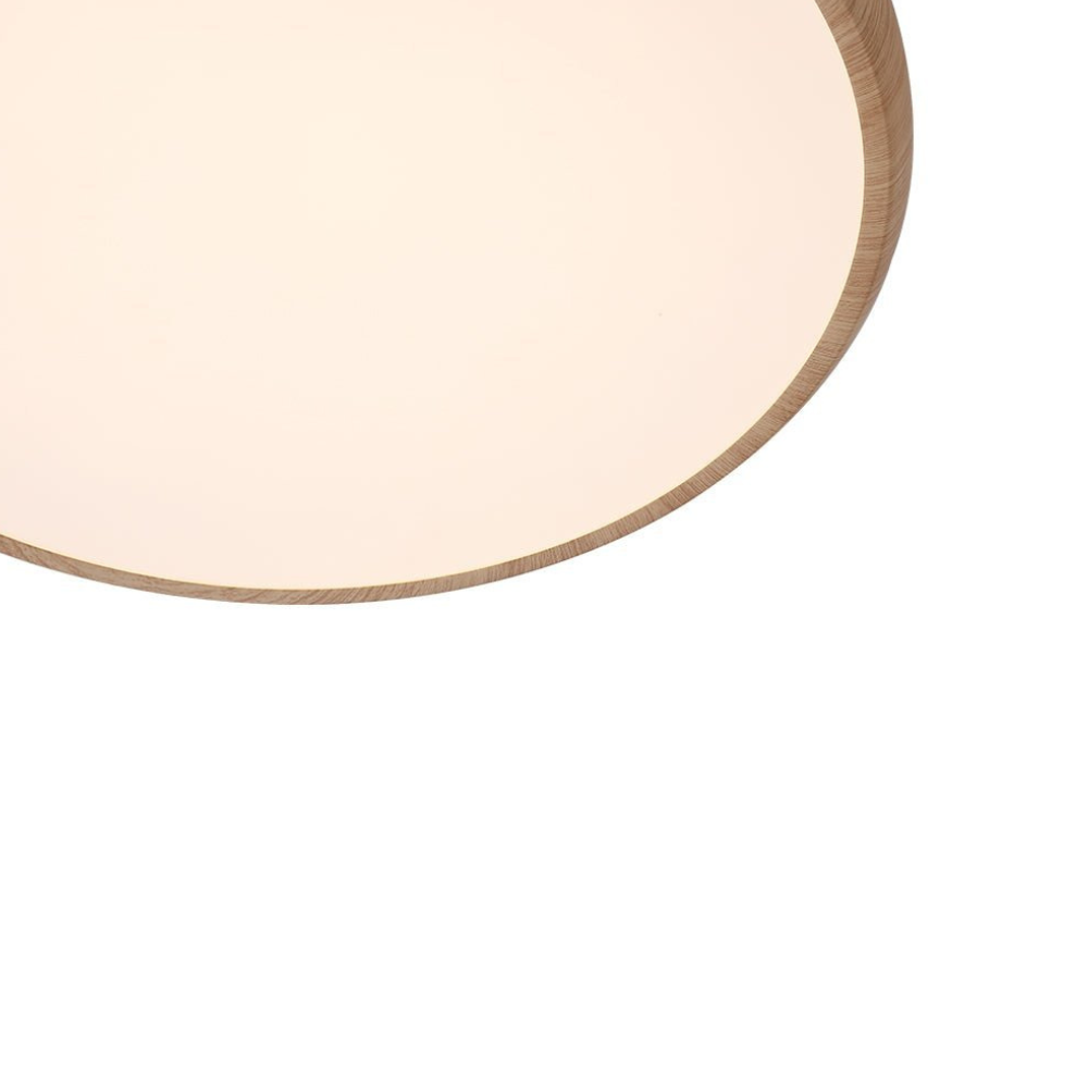 Plafonnier LED encastré avec cadre en acrylique effet bois - Style scandinave