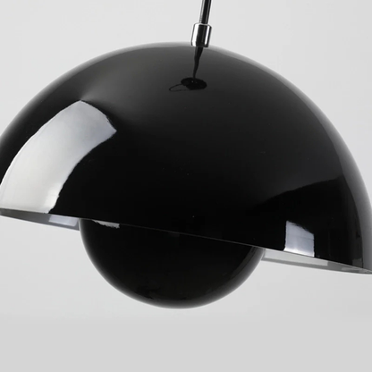 Pendant Light with Nested Dome Metal Shades - Mid Century Modern Retro