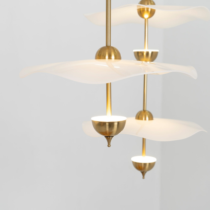 Modern Wavy Wing Pendant Light - Sculptural Floating Ribbon Hanging Lamp