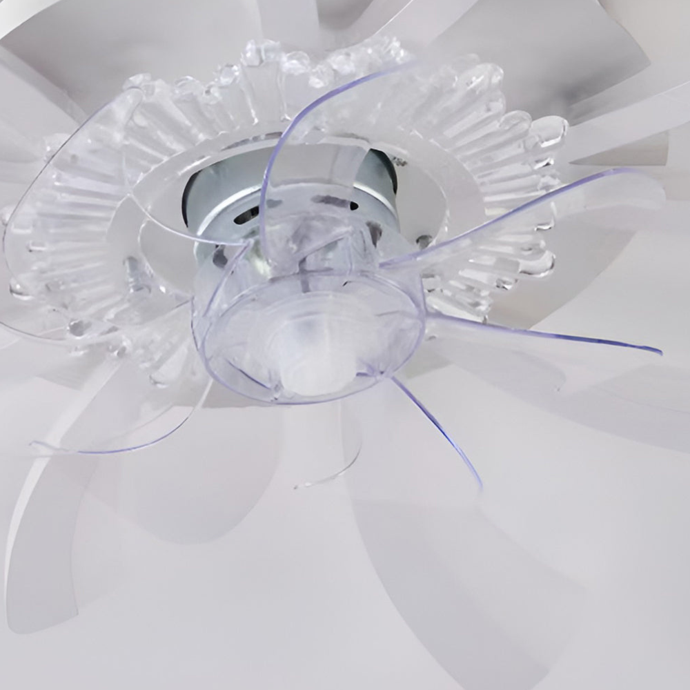 Deckenventilator zum Einbau mit Licht und integrierter LED-Beleuchtung – Moderner Kunststil