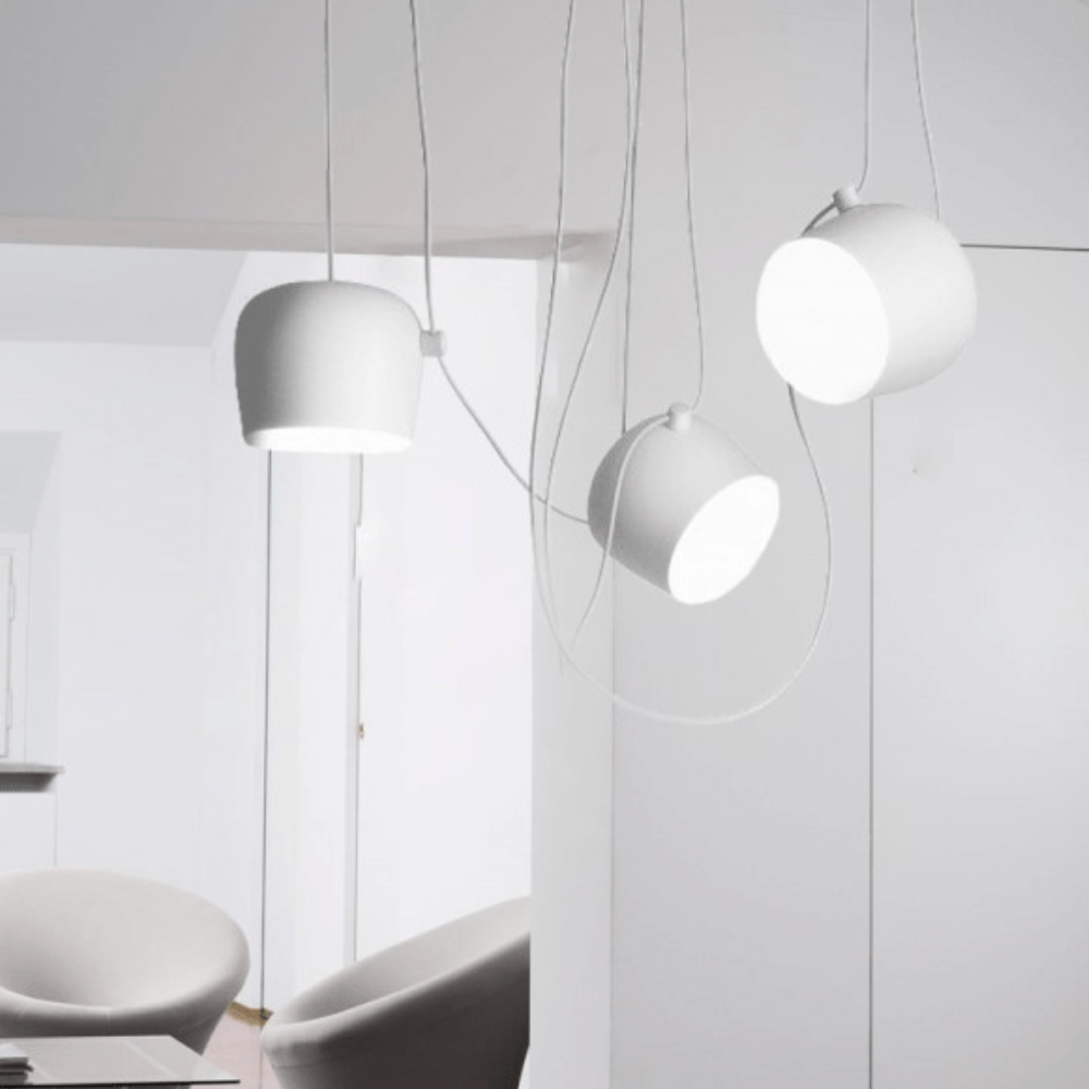 Moderne Drapierte Glocken-Pendelleuchte – Mehrfachkabel Verstellbare Pendelleuchten