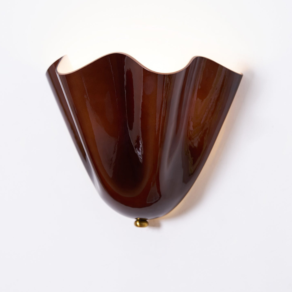 Moderne Glas-Wandlampe mit Rüschen - Organische blühende Blumen-Wandlampe