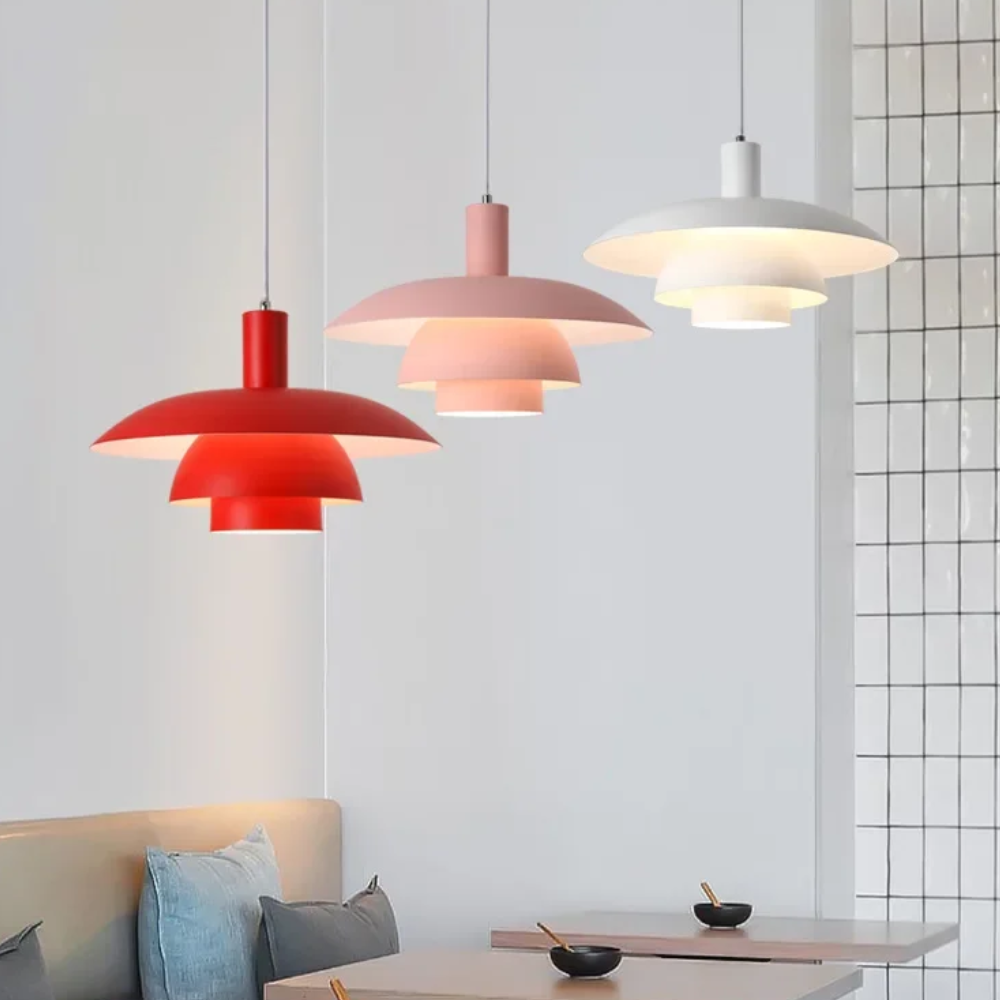 Multi Layer Hanging Lamp with Glare Free LED - Scandinavian Design
