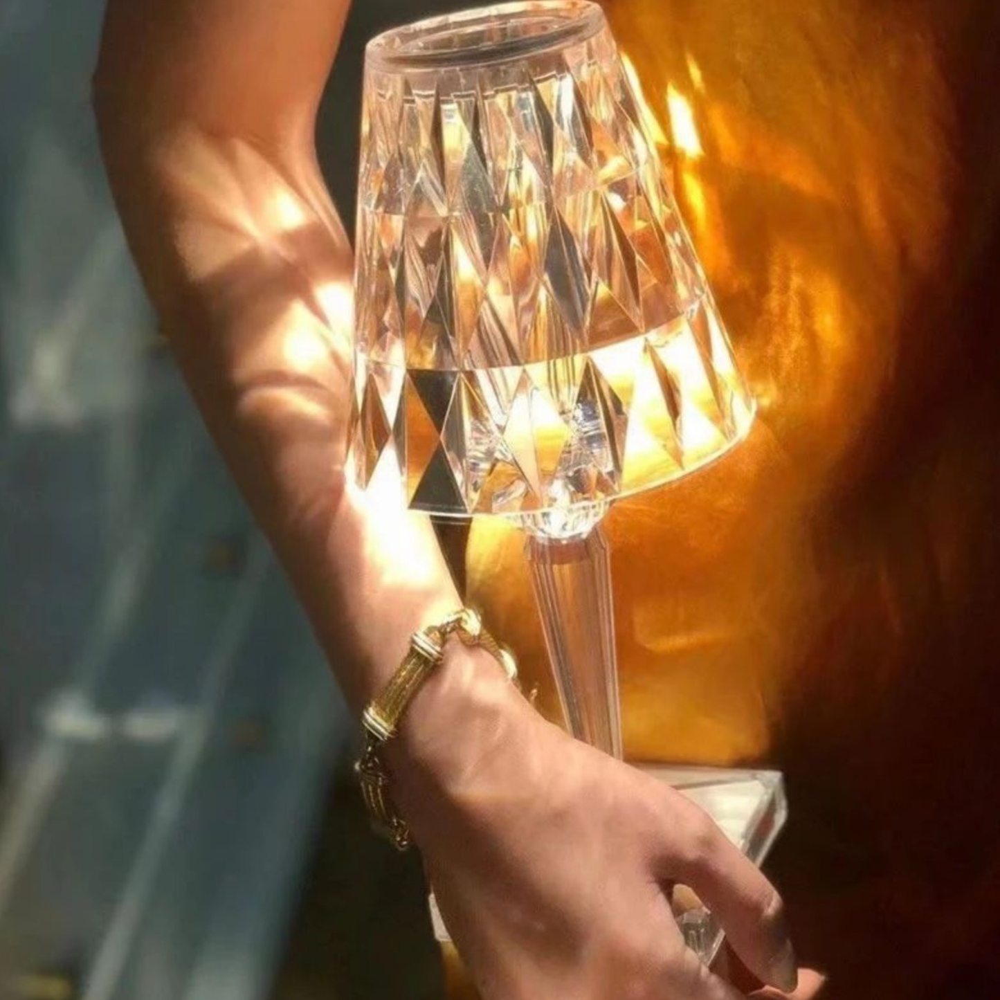 Rechargeable Cordless Crystal LED Lamp