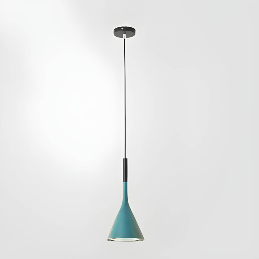 Tapered Funnel Pendant Light with Slender Neck - Nordic Modern Style