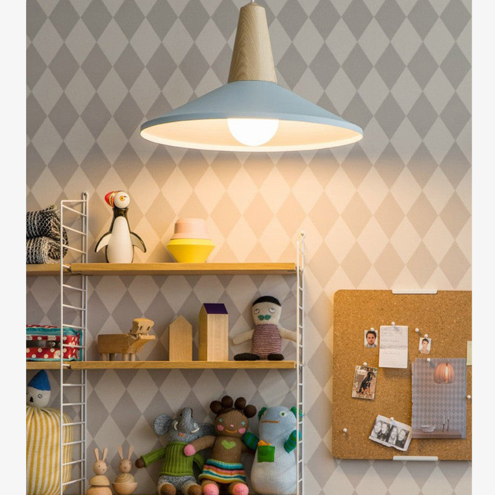 Modern Wood Nordic Pendant Light - Artisan Macaron Silhouette Hanging Lamp
