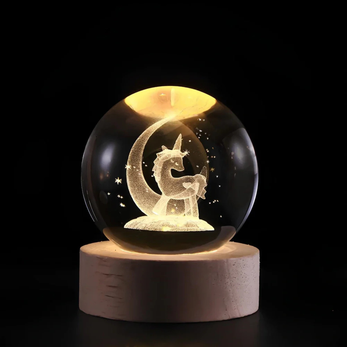 Engraved Crystal Ball Light