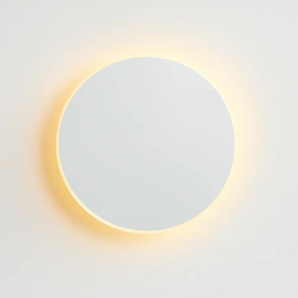 Architectural Floating Disc Wall Lamp - Round Aluminum LED Accent Light