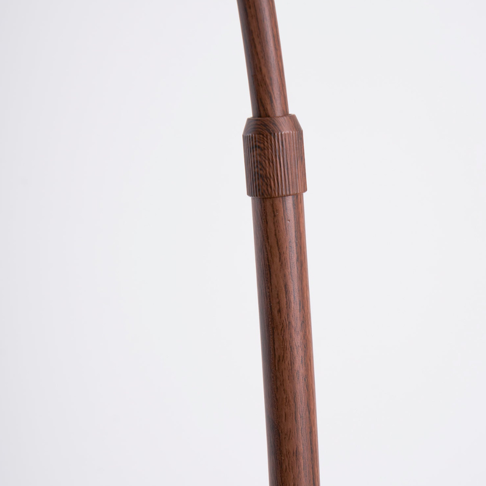 Arc Floor Lamp with Cantilevered Metal Overhanging Arm and Acrylic Dome Shade