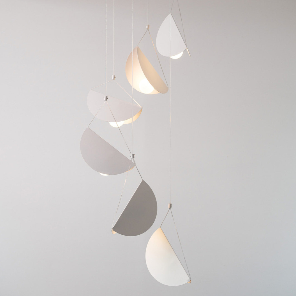 Modern Artistic Multi-Head Chandelier Light - Floating Curved Hanging Light