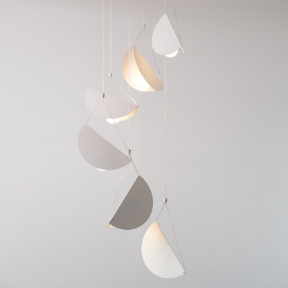Modern Artistic Multi-Head Chandelier Light - Floating Curved Hanging Light