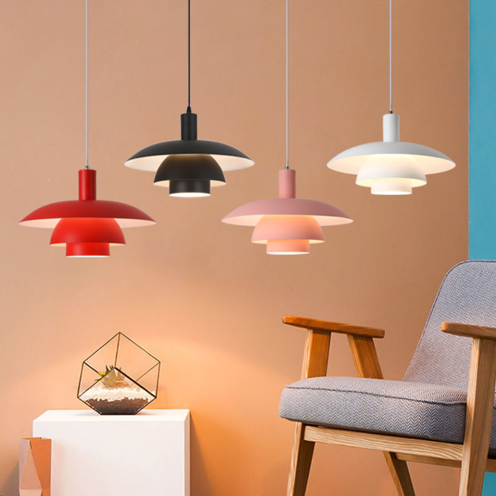 Multi Layer Hanging Lamp with Glare Free LED - Scandinavian Design