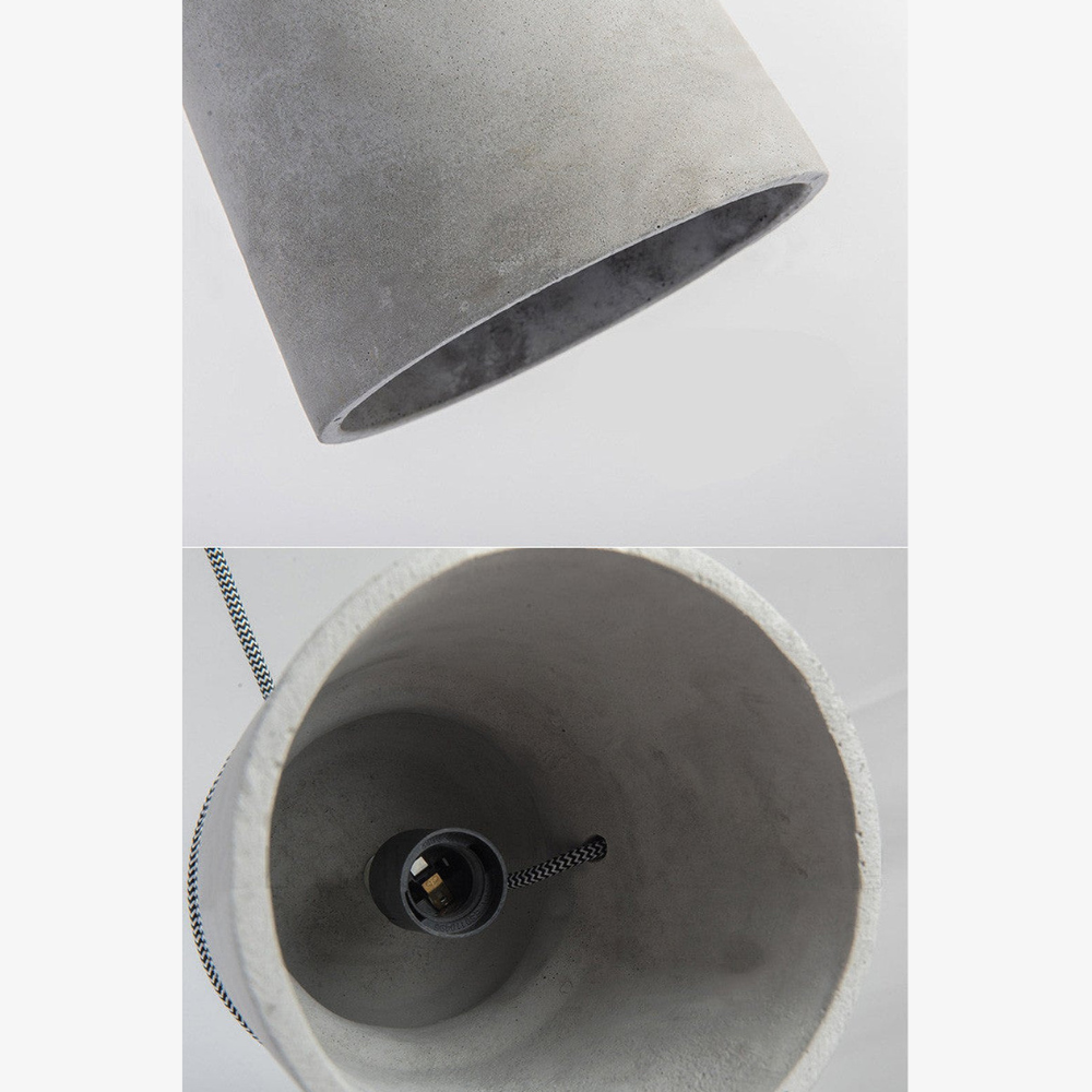 Moderne Beton-Industriependelleuchte – Architektonische konische Pendelleuchten