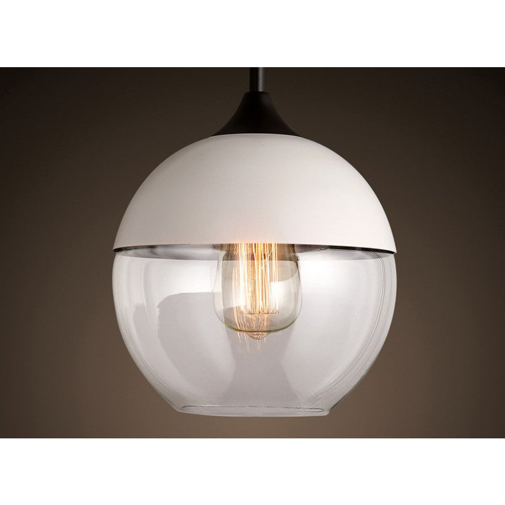 Modern Smoky & Clear Glass Pendant Light - Geometric Glass Pendant Lights