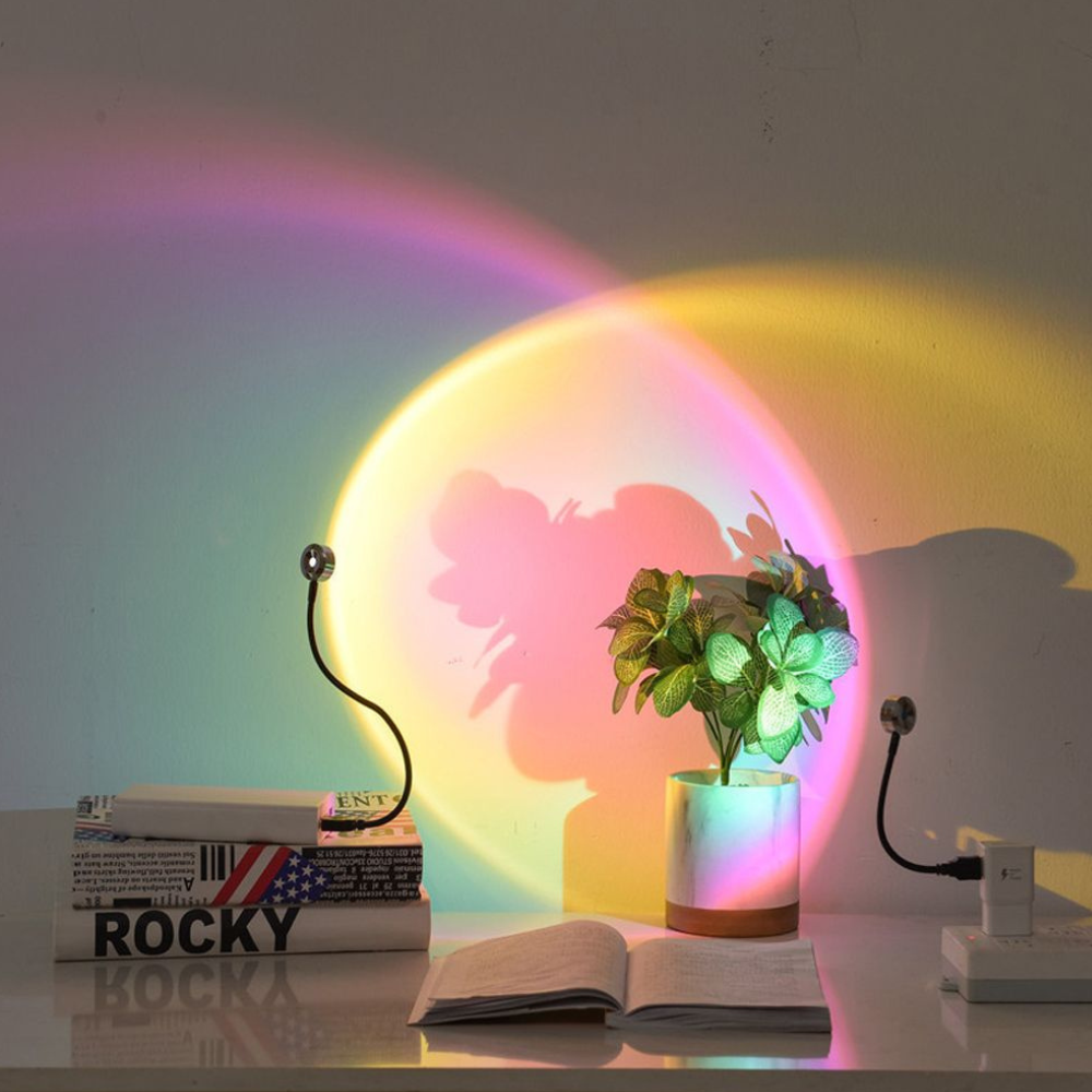 LED Sunset Lamp with 13 Color Modes - Portable Photography Modern