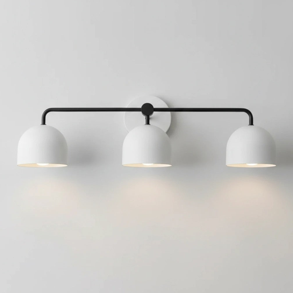Luminaires de salle de bain au-dessus du miroir avec cadre métallique - Moderne du milieu du siècle