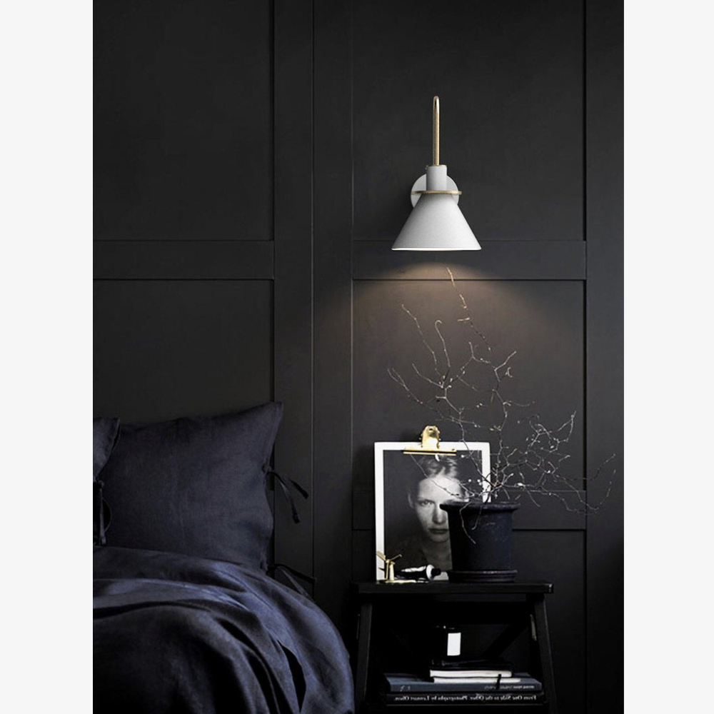 Applique murale en alliage mat architectural - Applique murale conique nordique minimaliste