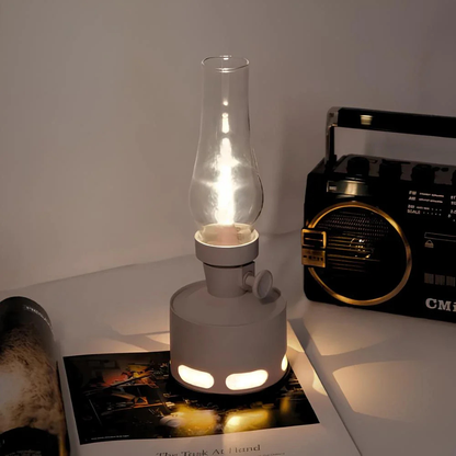 Mid-Century Modern Rechargeable LED Lantern - Vintage Battery Table Lamp