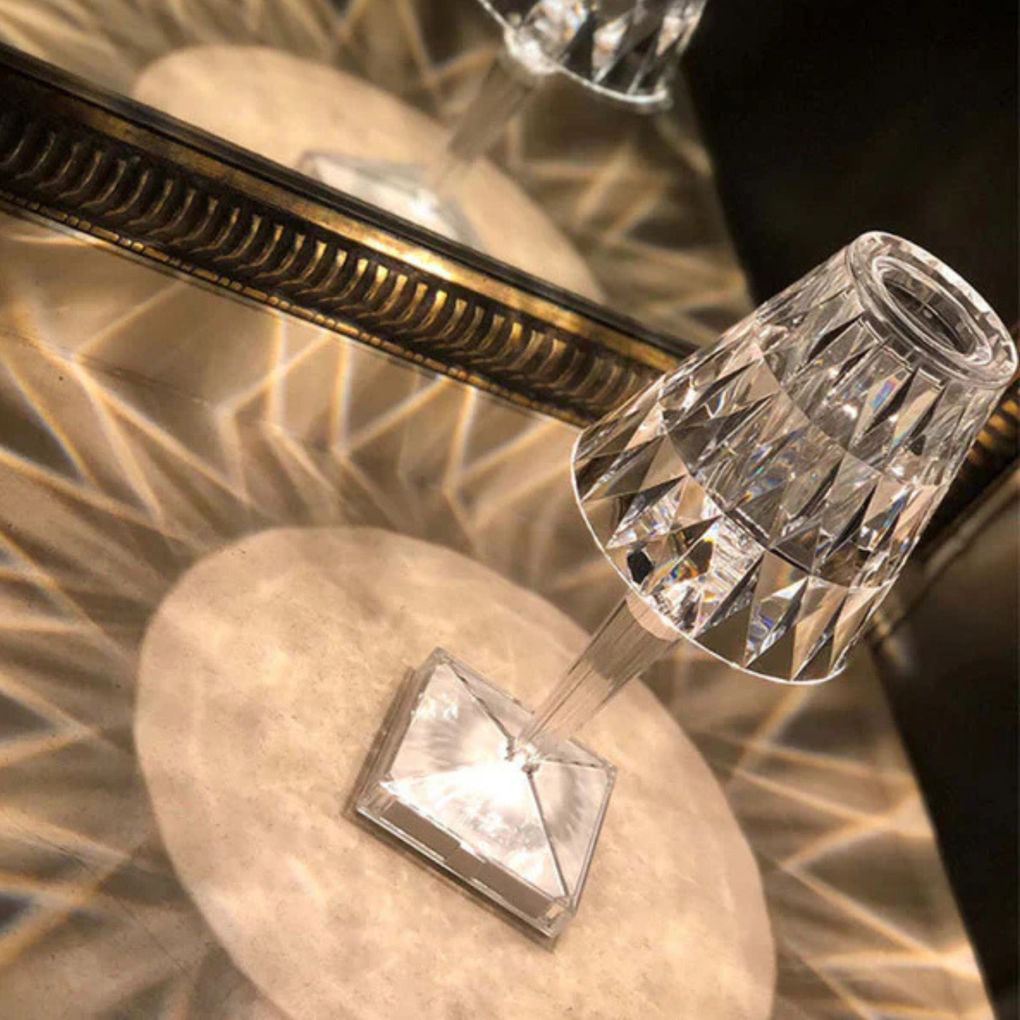 Rechargeable Cordless Crystal LED Lamp