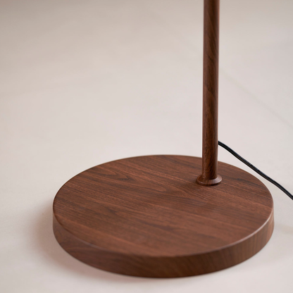Arc Floor Lamp with Cantilevered Metal Overhanging Arm and Acrylic Dome Shade