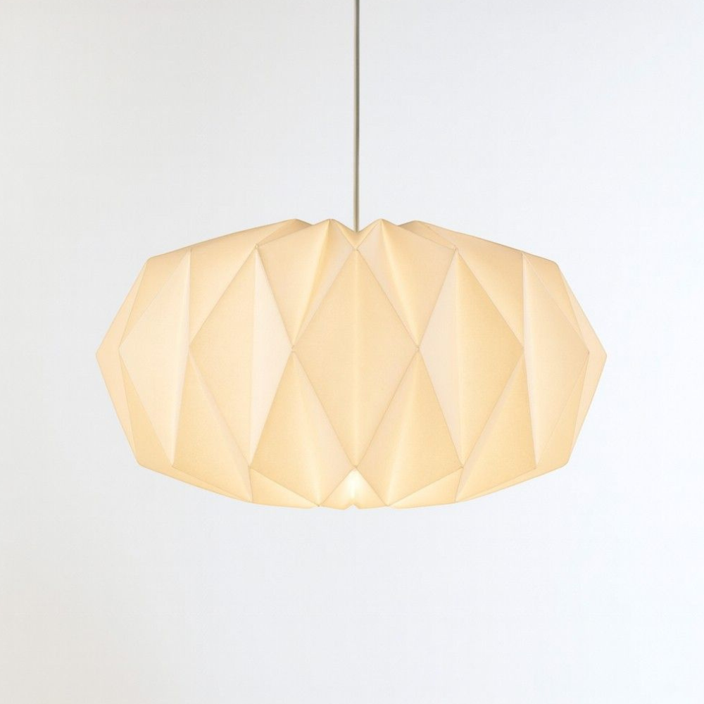 Scandinavian Pleated Paper Pendant Light - Modern Origami Hanging Lamp