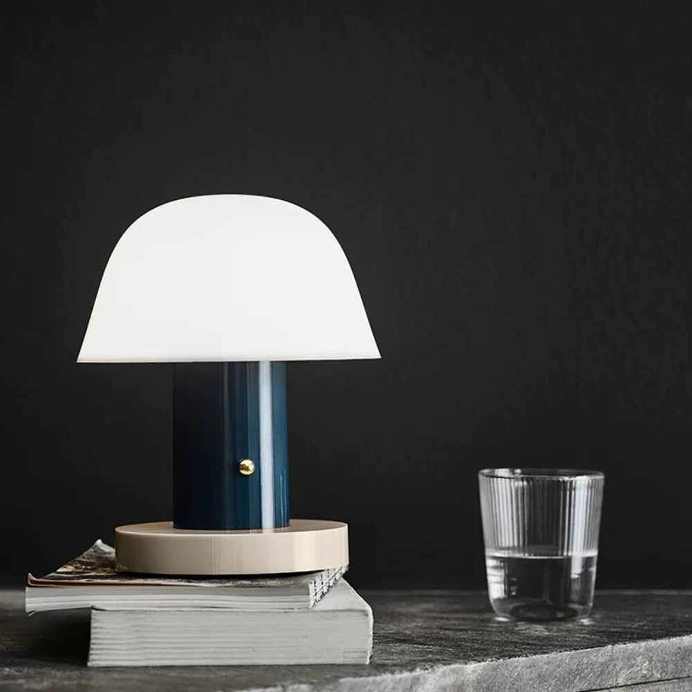 LED Table Lamp with USB Port and Touch Dimmer - Mid Century Danish Style