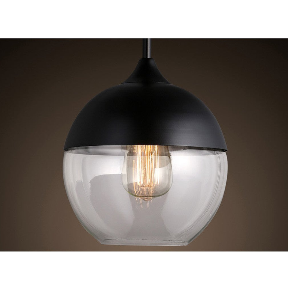 Modern Smoky & Clear Glass Pendant Light - Geometric Glass Pendant Lights