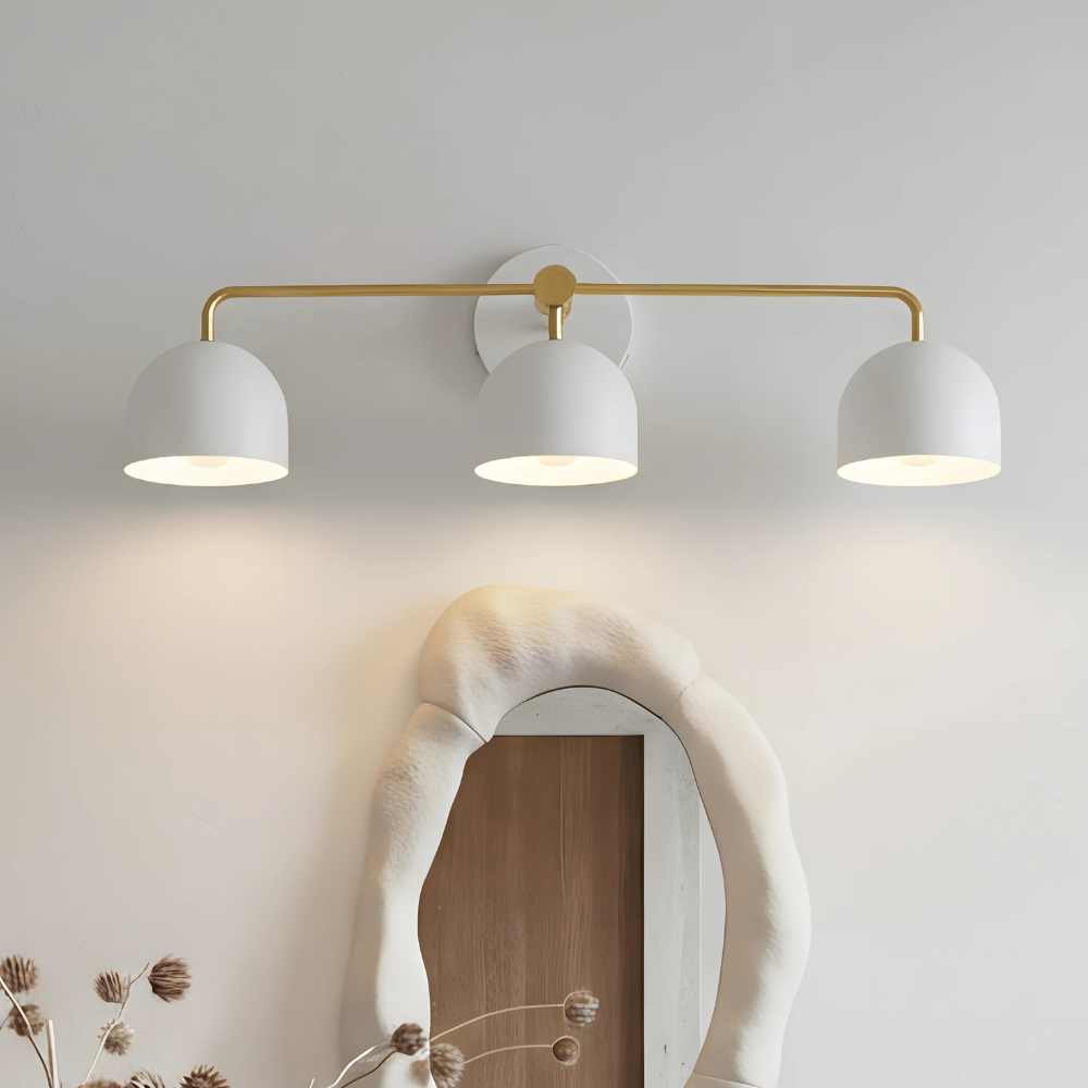 Luminaires de salle de bain au-dessus du miroir avec cadre métallique - Moderne du milieu du siècle