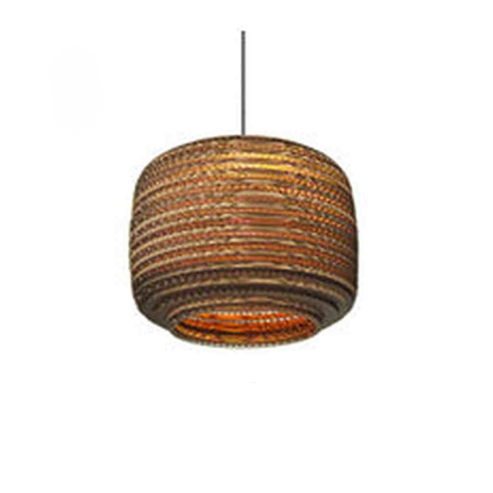 Suspension en papier ondulé moderne - Suspensions en nid d'abeille superposées