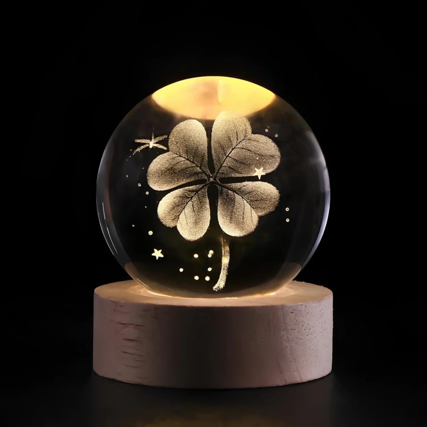 Engraved Crystal Ball Light