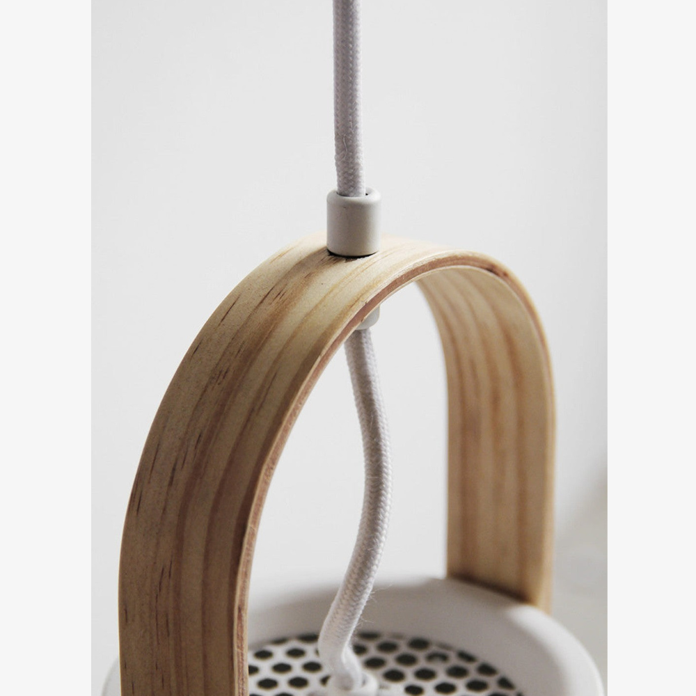 Moderne Pendelleuchte mit Holzoptik-Griff – Nordische konische Pendelleuchten