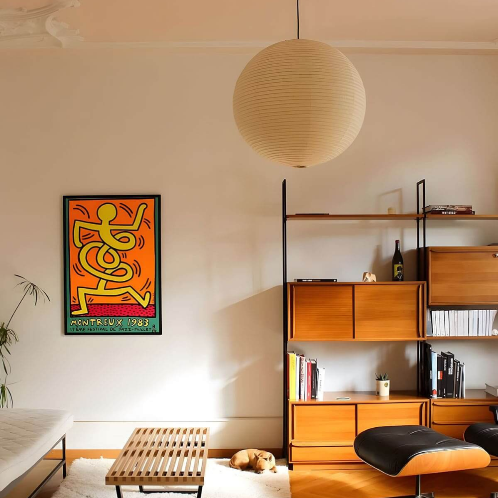 Japanese Paper Lantern Pendant Light - Washi Paper Globe Ceiling Lamp