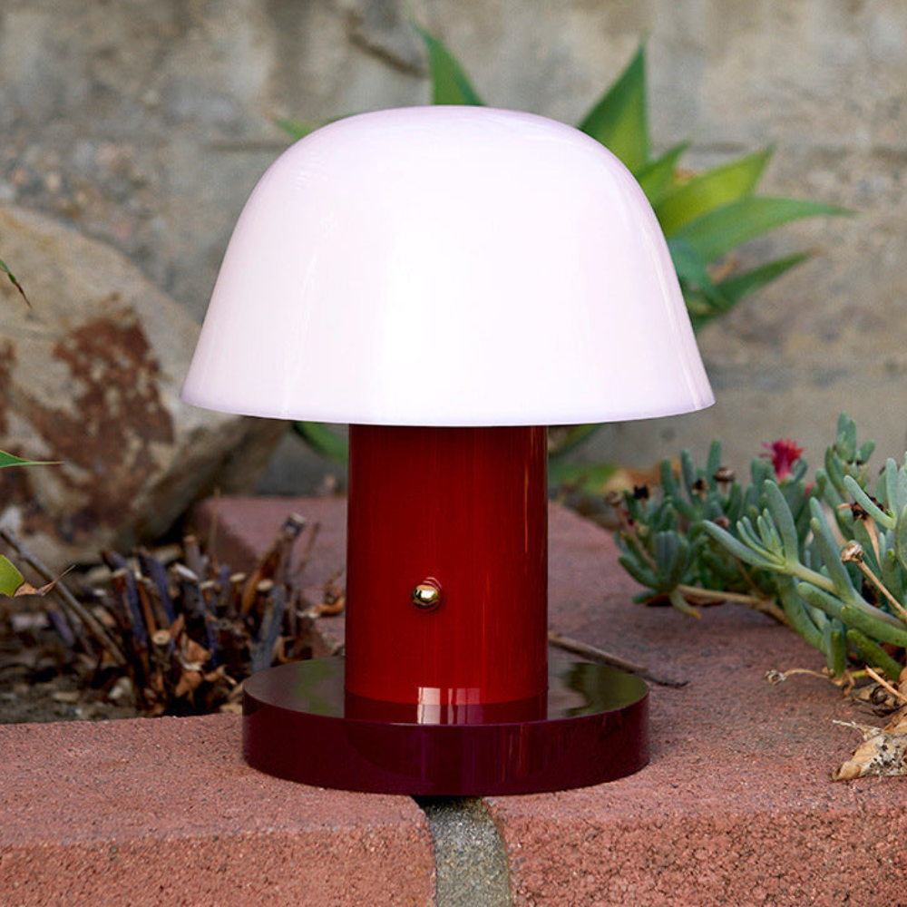 LED Table Lamp with USB Port and Touch Dimmer - Mid Century Danish Style