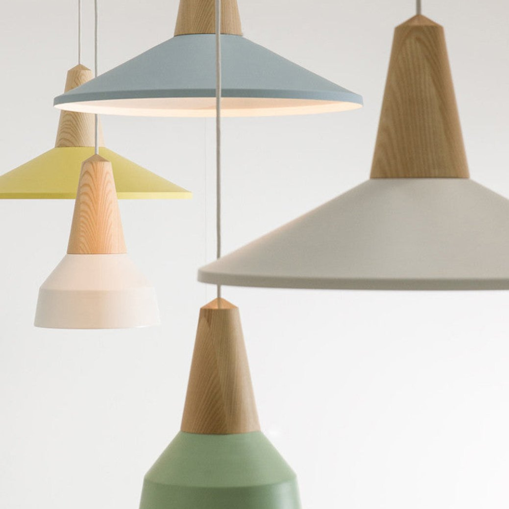 Modern Wood Nordic Pendant Light - Artisan Macaron Silhouette Hanging Lamp