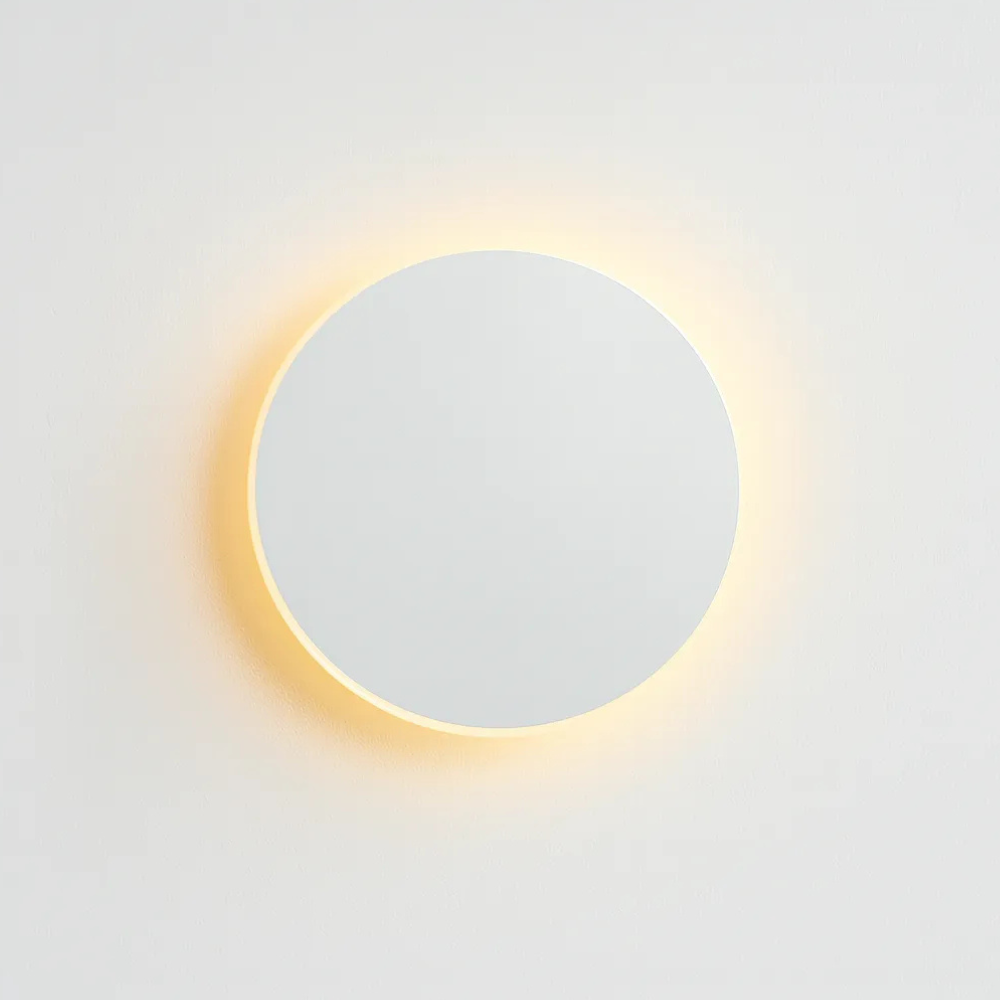 Architectural Floating Disc Wall Lamp - Round Aluminum LED Accent Light