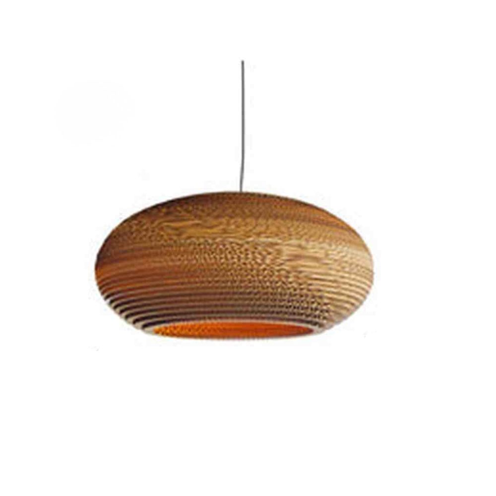 Suspension en papier ondulé moderne - Suspensions en nid d'abeille superposées