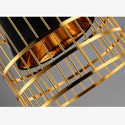 Modern Gold Birdcage Pendant Light - Art Deco Tiered Metal Pendant Lights